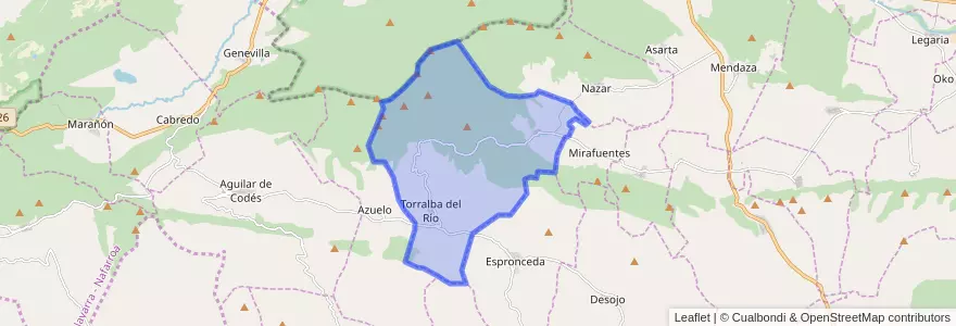 Mapa de ubicacion de Torralba del Río.