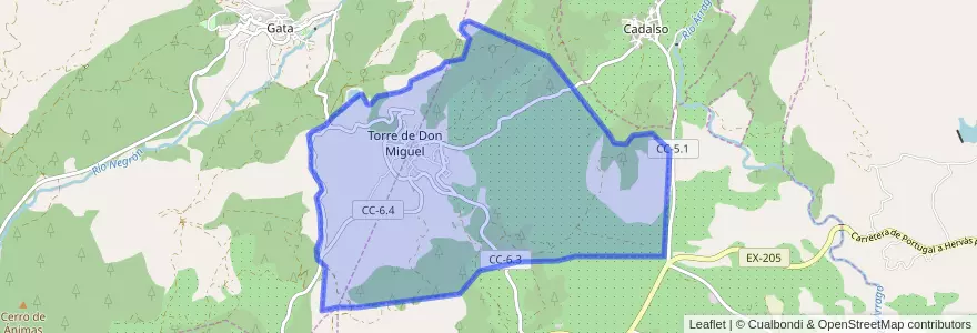 Mapa de ubicacion de Torre de Don Miguel.