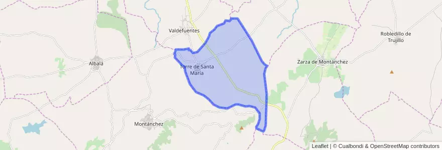 Mapa de ubicacion de Torre de Santa María.
