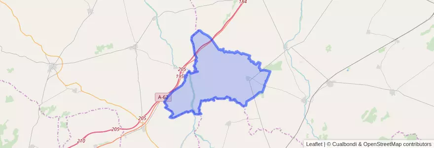Mapa de ubicacion de Torrecilla de la Orden.