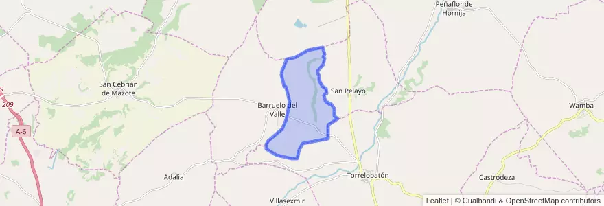 Mapa de ubicacion de Torrecilla de la Torre.