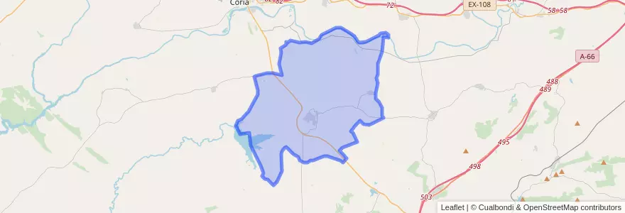 Mapa de ubicacion de Torrejoncillo.