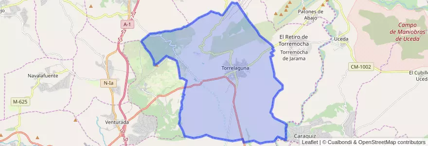 Mapa de ubicacion de Torrelaguna.