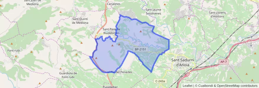 Mapa de ubicacion de Torrelavit.