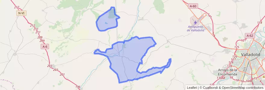 Mapa de ubicacion de Torrelobatón.