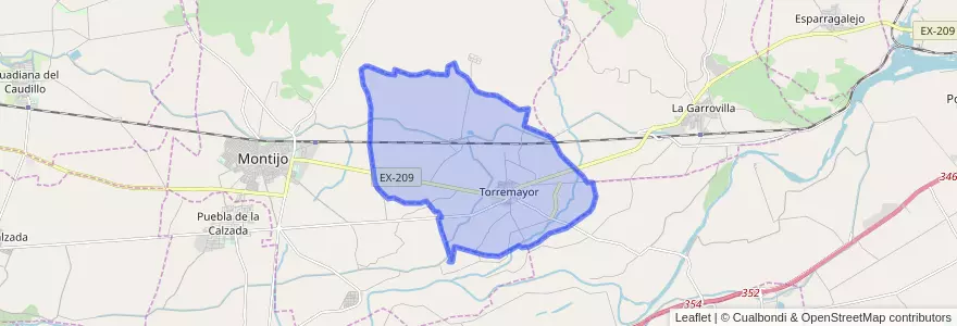 Mapa de ubicacion de Torremayor.