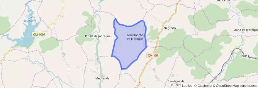 Mapa de ubicacion de Torremocha de Jadraque.