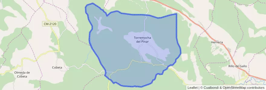 Mapa de ubicacion de Torremocha del Pinar.