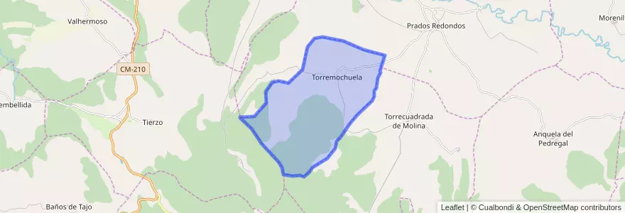 Mapa de ubicacion de Torremochuela.