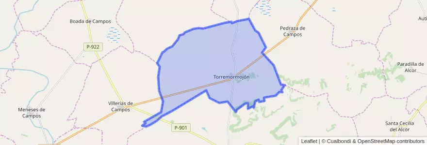 Mapa de ubicacion de Torremormojón.