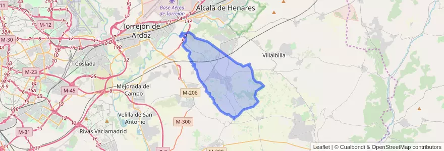 Mapa de ubicacion de Torres de la Alameda.