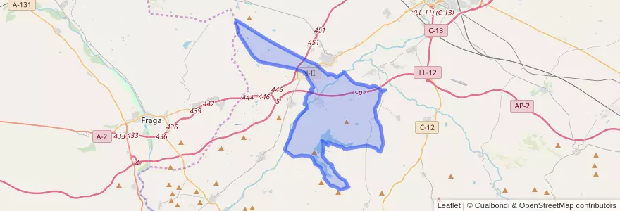 Mapa de ubicacion de Torres de Segre.