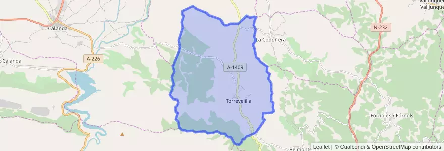 Mapa de ubicacion de Torrevelilla / Torre de Vilella.