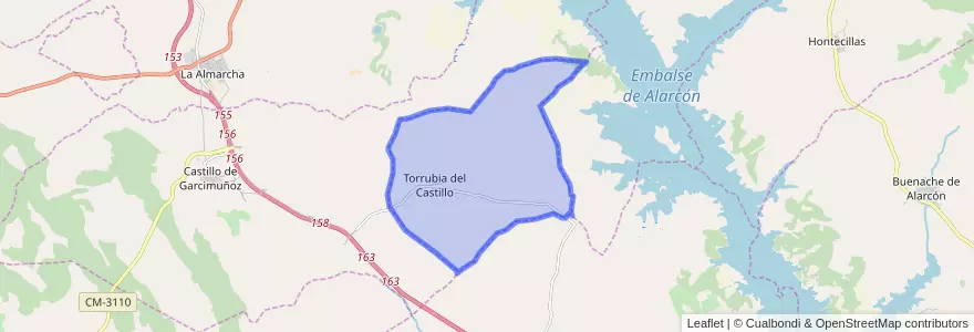 Mapa de ubicacion de Torrubia del Castillo.