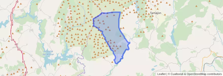 Mapa de ubicacion de Tortuero.