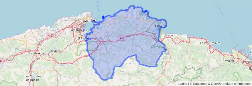 Mapa de ubicacion de Trasmiera.