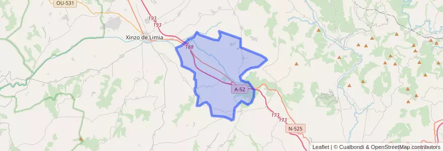Mapa de ubicacion de Trasmiras.