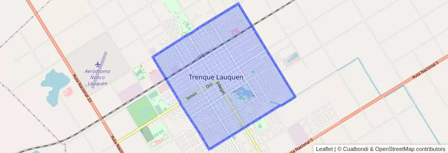 Mapa de ubicacion de Trenque Lauquen.