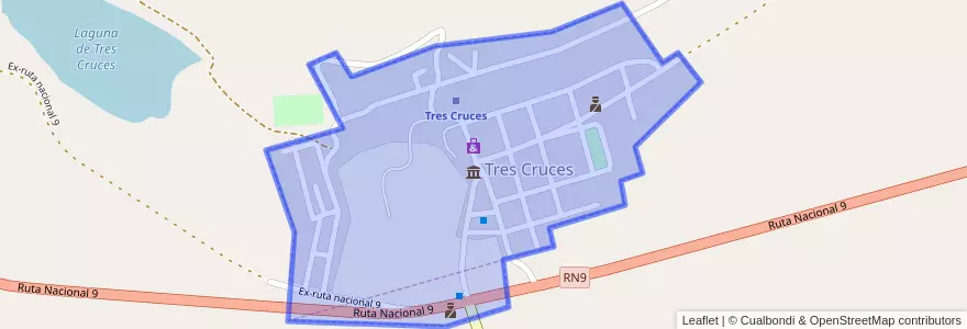 Mapa de ubicacion de Tres Cruces.