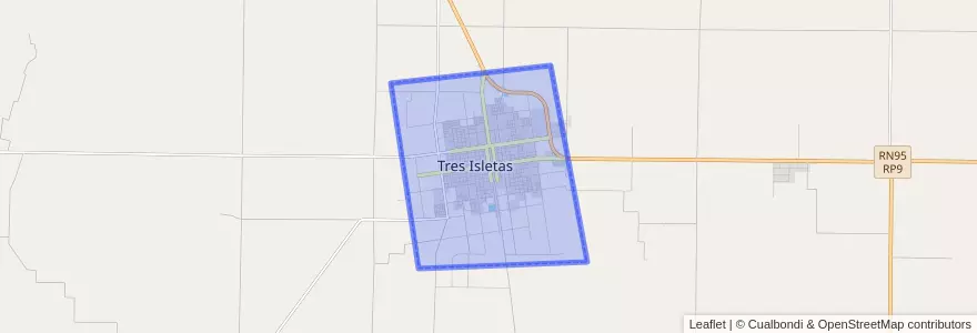 Mapa de ubicacion de Tres Isletas.