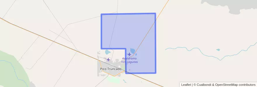 Mapa de ubicacion de Tres Lagunas.