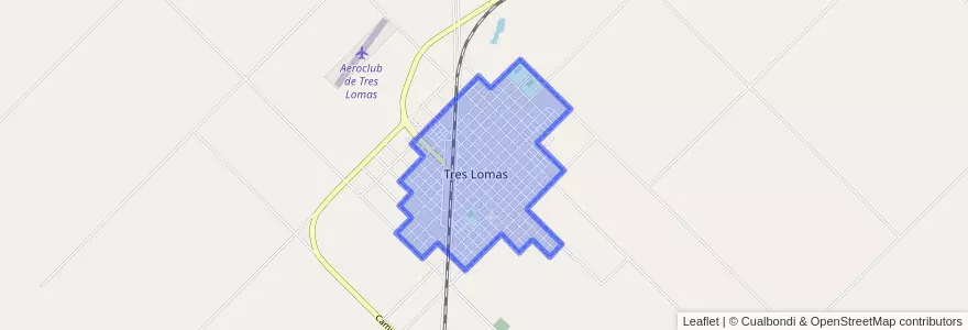 Mapa de ubicacion de Tres Lomas.