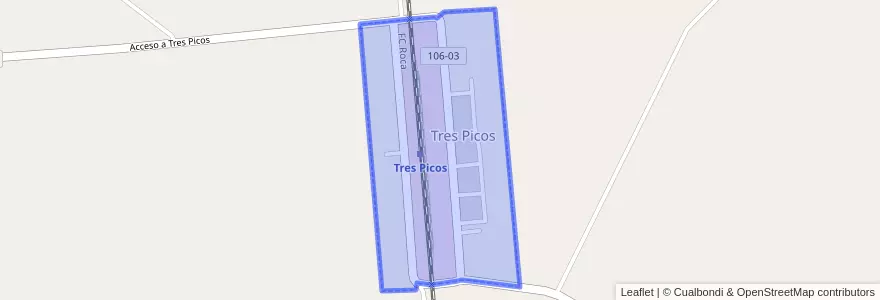 Mapa de ubicacion de Tres Picos.