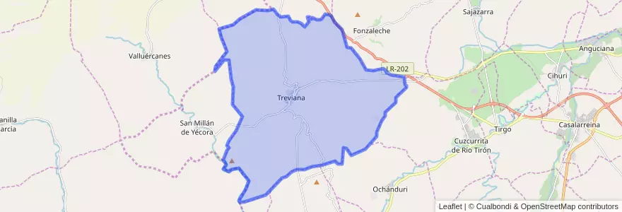 Mapa de ubicacion de Treviana.