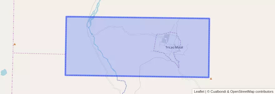 Mapa de ubicacion de Tricao Malal.