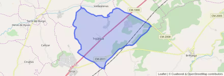 Mapa de ubicacion de Trijueque.