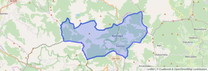 Mapa de ubicacion de Trucios-Turtzioz.