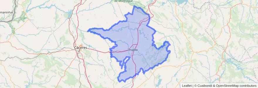 Mapa de ubicacion de Trujillo.