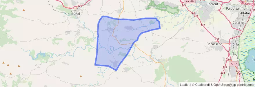 Mapa de ubicacion de Turís.