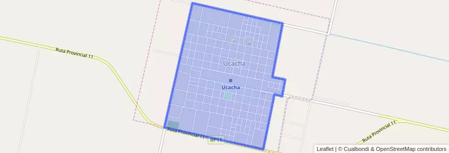 Mapa de ubicacion de Ucacha.
