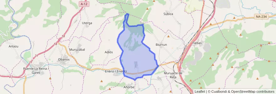 Mapa de ubicacion de Ucar.