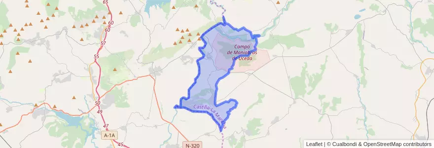 Mapa de ubicacion de Uceda.