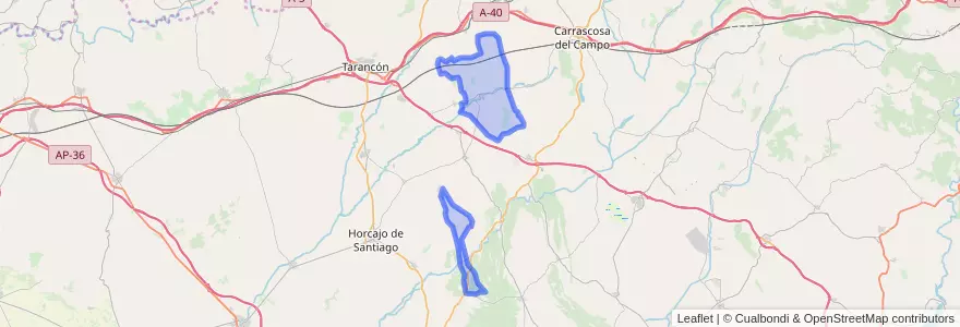 Mapa de ubicacion de Uclés.