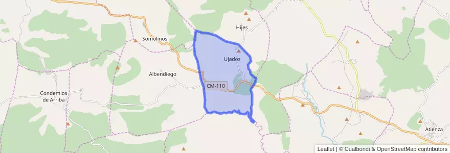 Mapa de ubicacion de Ujados.