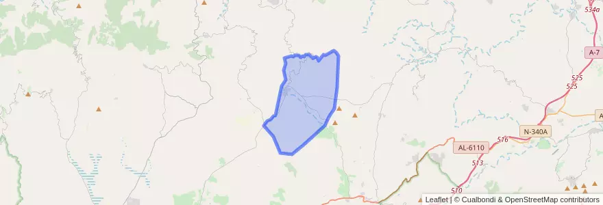 Mapa de ubicacion de Uleila del Campo.