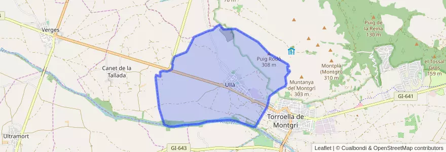 Mapa de ubicacion de Ullà.