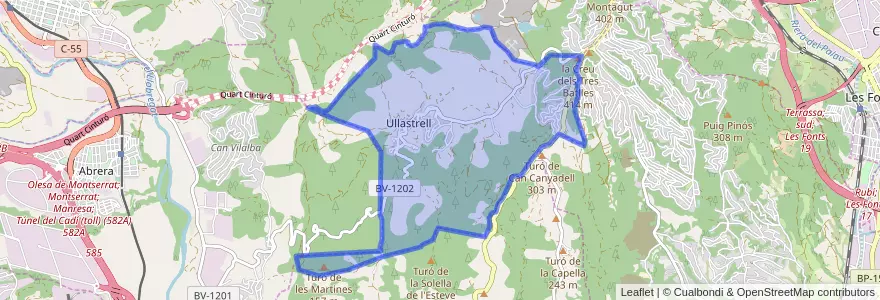 Mapa de ubicacion de Ullastrell.