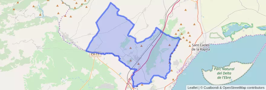 Mapa de ubicacion de Ulldecona.