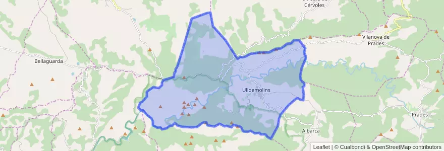 Mapa de ubicacion de Ulldemolins.