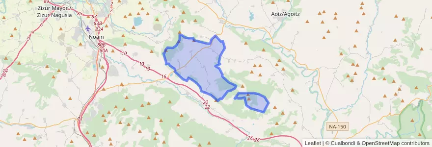 Mapa de ubicacion de Unciti.