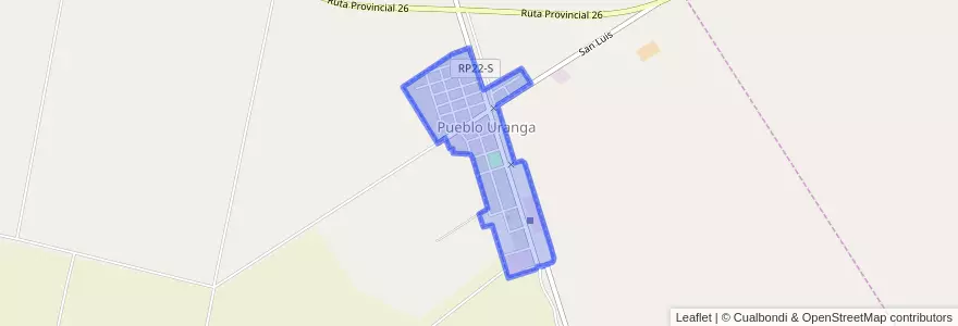 Mapa de ubicacion de Uranga.