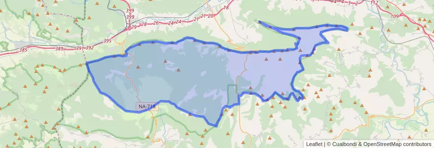 Mapa de ubicacion de Urbasa.