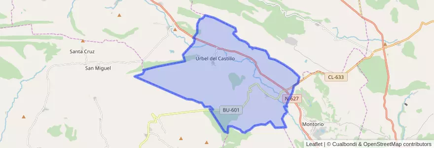 Mapa de ubicacion de Úrbel del Castillo.