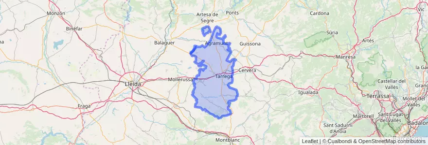 Mapa de ubicacion de Urgell.