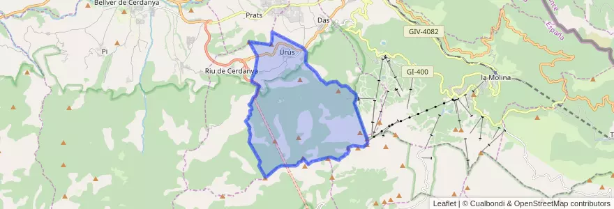 Mapa de ubicacion de Urús.