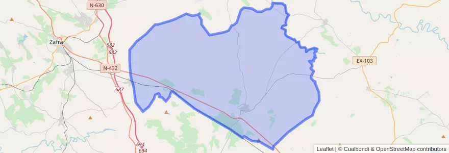 Mapa de ubicacion de Usagre.